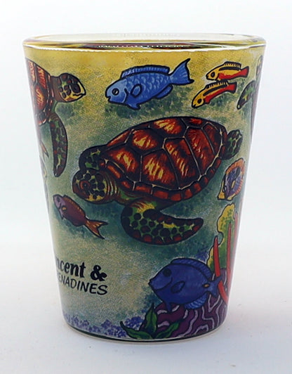 St. Vincent And The Grenadines Turtle In-and-Out Shot Glass