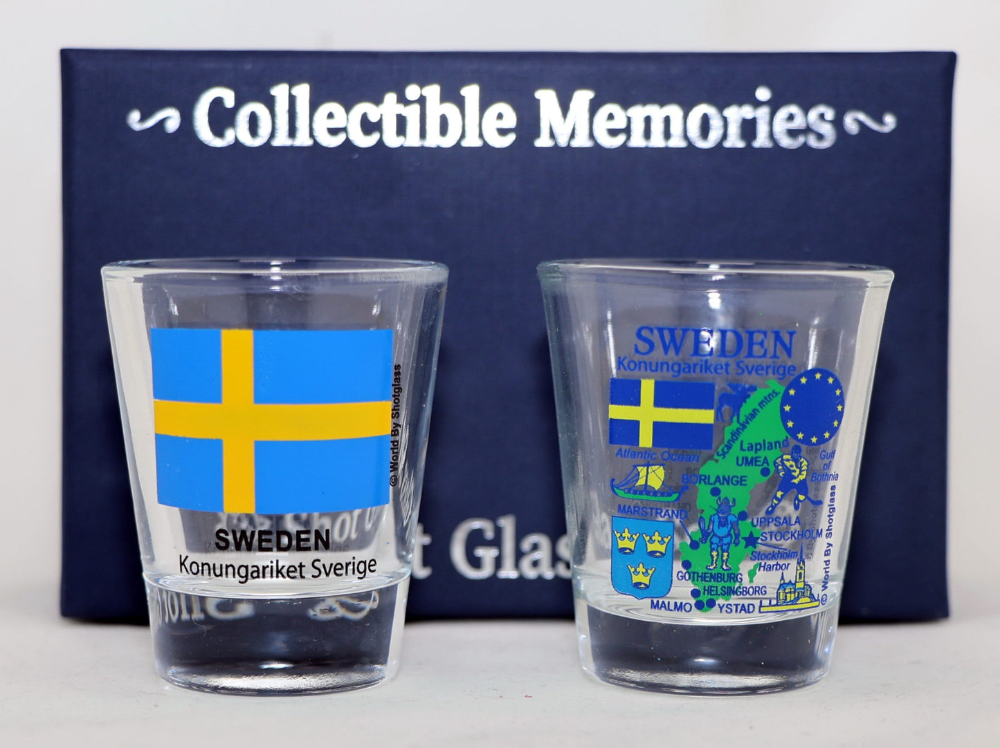 Sweden Souvenir Boxed Shot Glass Set (Set of 2)