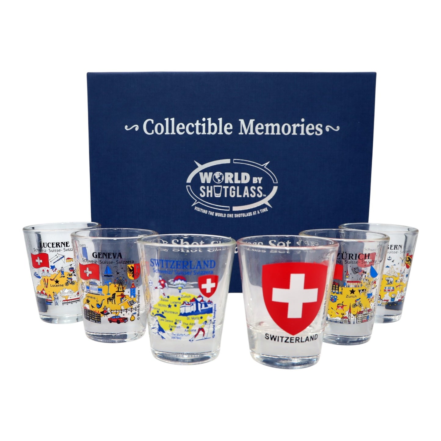 Switzerland Souvenir Boxed Shot Glass Set (Set of 6)