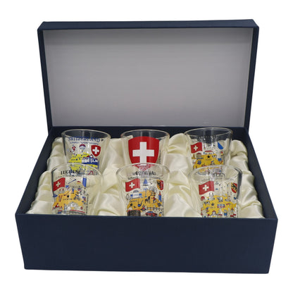 Switzerland Souvenir Boxed Shot Glass Set (Set of 6)
