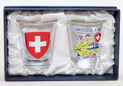 Switzerland Souvenir Boxed Shot Glass Set (Set of 2)
