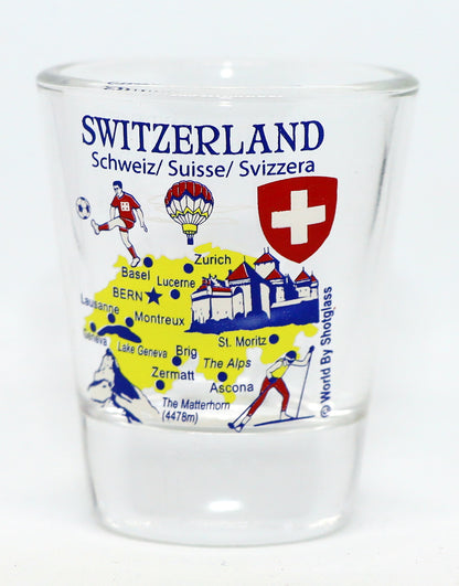 Switzerland Souvenir Boxed Shot Glass Set (Set of 6)
