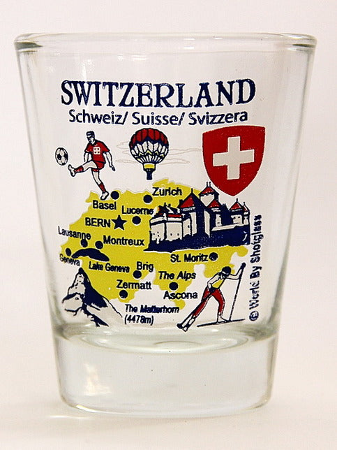 Switzerland Souvenir Boxed Shot Glass Set (Set of 2)