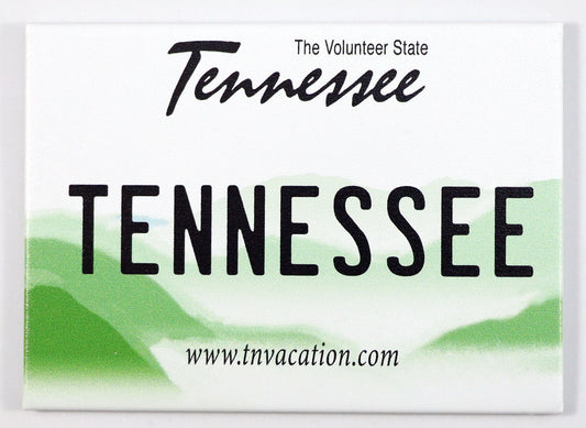 Tennessee License Plate Fridge Collector's Souvenir Magnet 2.5" X 3.5"
