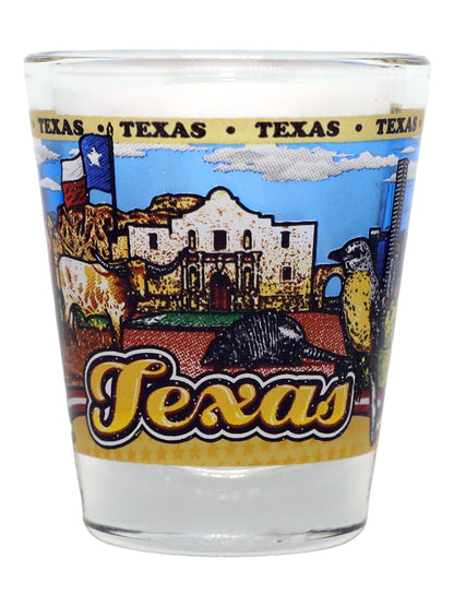 Texas United States USA Souvenir Boxed Shot Glass Set (Set of 6)