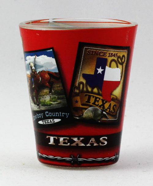 Texas Poster Art Shot Glass rtp