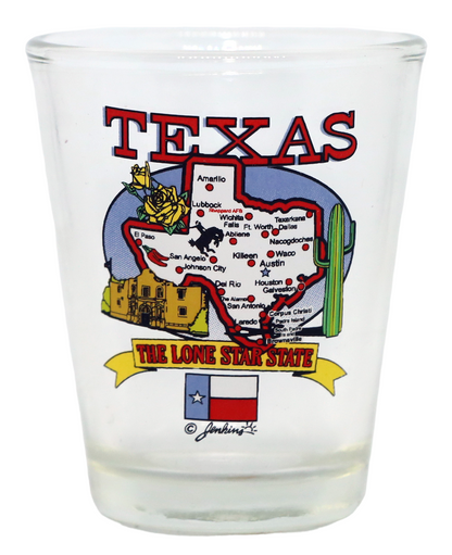 Texas United States USA Souvenir Boxed Shot Glass Set (Set of 6)