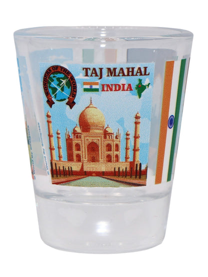 Taj Mahal Agra India Wonders of the World Collection Shot Glass