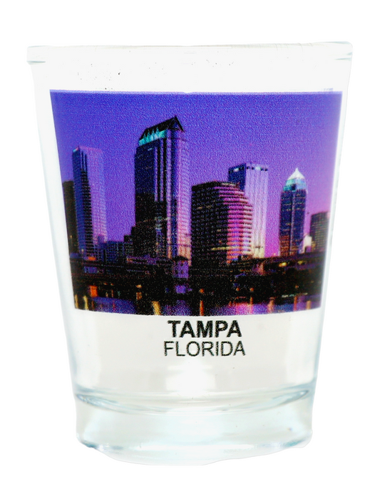 Tampa Florida City Skyline Color Photo Shot Glass