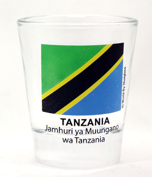 Tanzania Flag Shot Glass