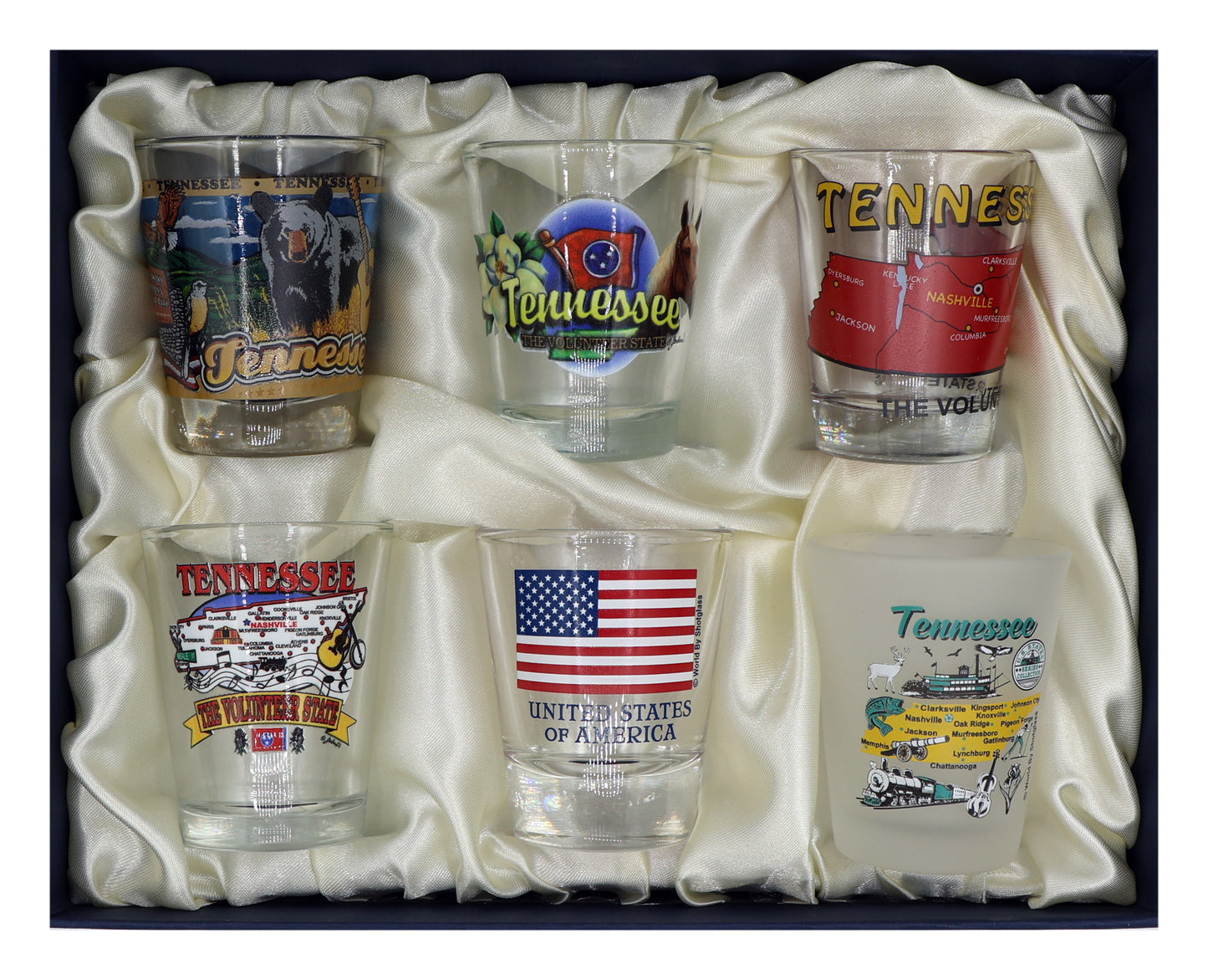 Tennessee United States USA Souvenir Boxed Shot Glass Set (Set of 6)