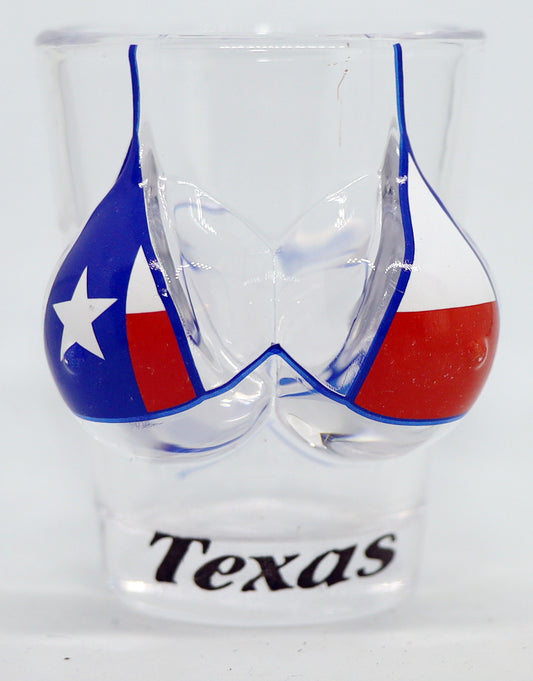 Texas Flag Bikini Bust 3D Shot Glass