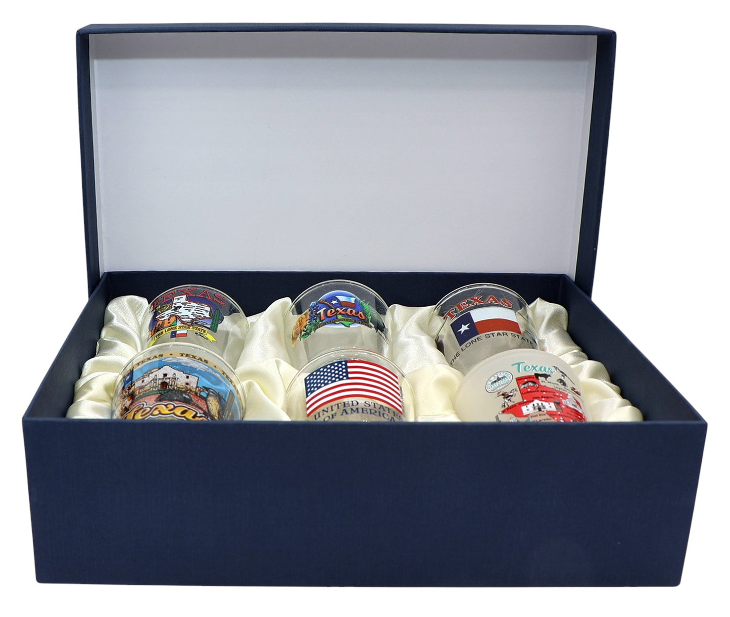 Texas United States USA Souvenir Boxed Shot Glass Set (Set of 6)