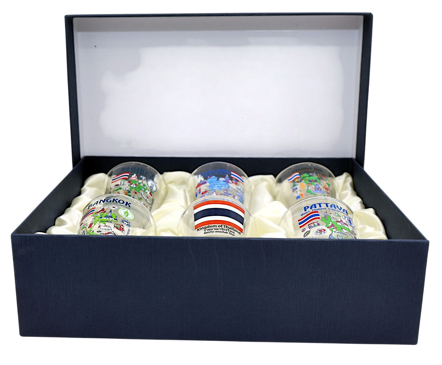 Thailand Souvenir Boxed Shot Glass Set (Set of 6)