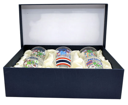 Thailand Souvenir Boxed Shot Glass Set (Set of 6)