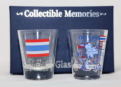 Thailand Souvenir Boxed Shot Glass Set (Set of 2)