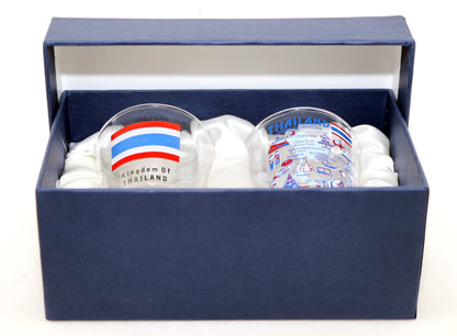 Thailand Souvenir Boxed Shot Glass Set (Set of 2)
