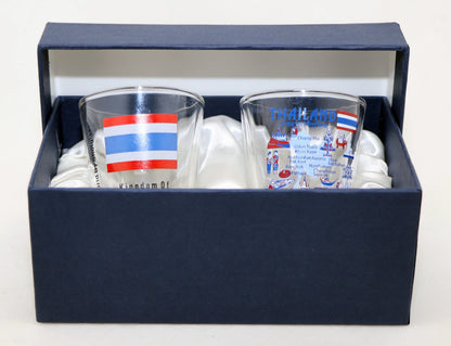 Thailand Souvenir Boxed Shot Glass Set (Set of 2)