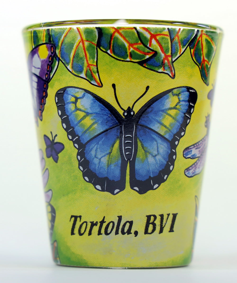 Tortola, BVI Butterfly In-and-Out Shot Glass