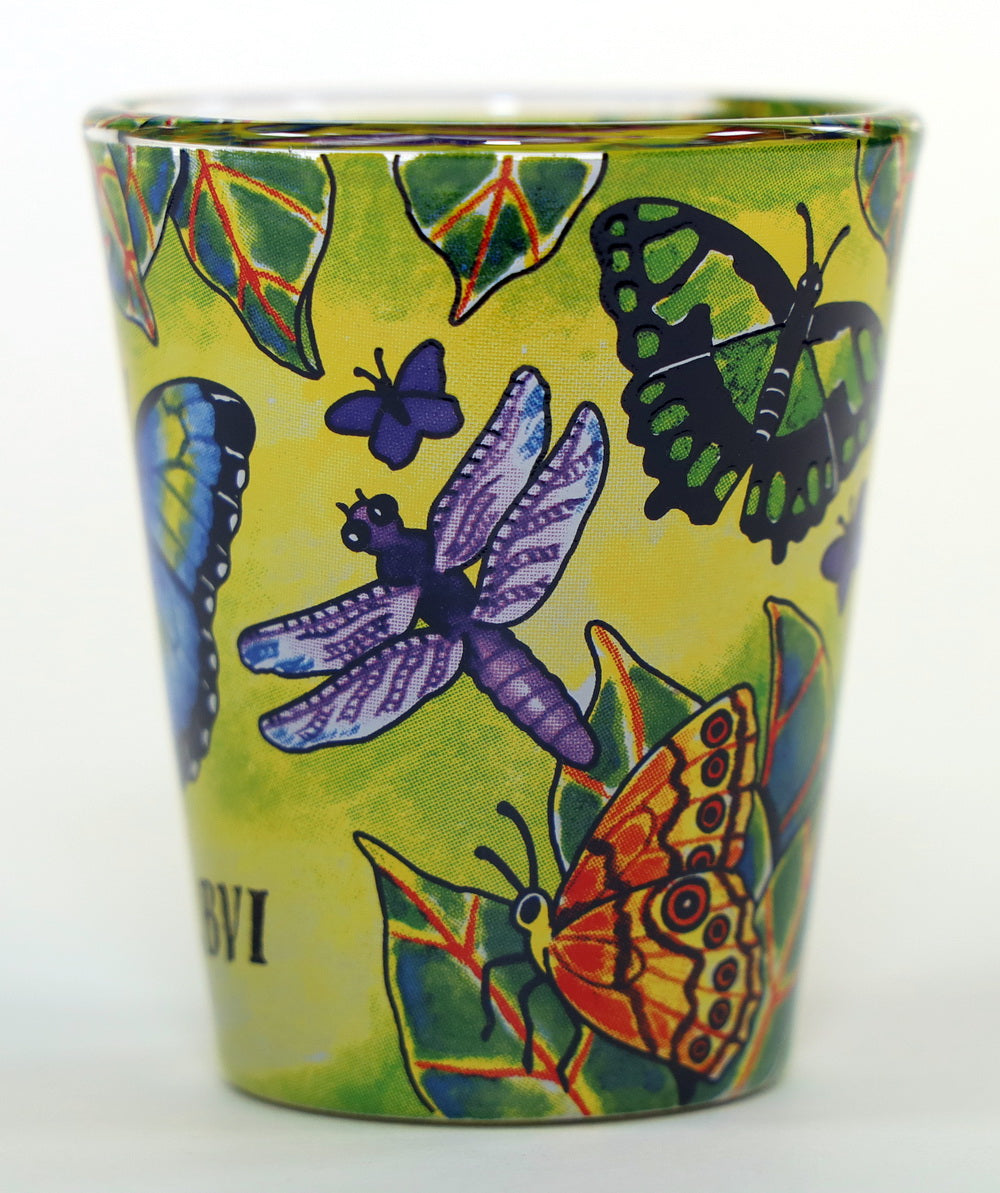 Tortola, BVI Butterfly In-and-Out Shot Glass