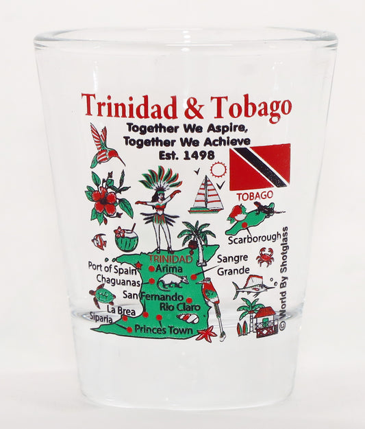Trinidad & Tobago Landmarks and Icons Collage Shot Glass