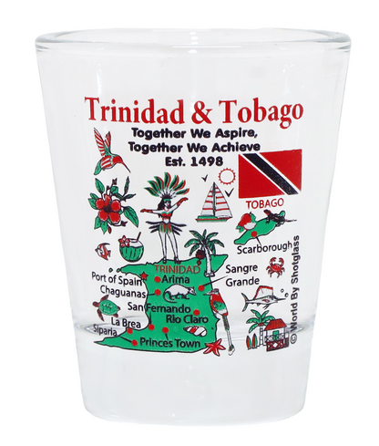 Trinidad and Tobago Beach Chairs Boxed Shot Glass Set (Set of 2)