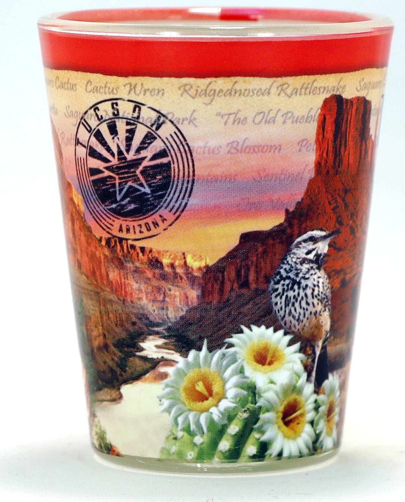 Tucson Arizona Stamp Design Shot Glass