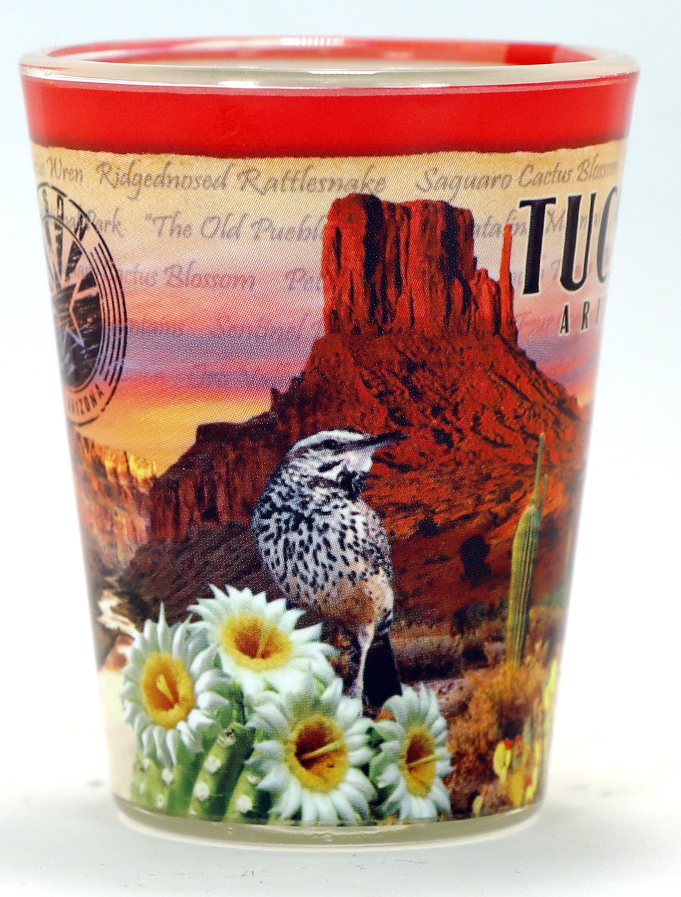 Tucson Arizona Stamp Design Shot Glass