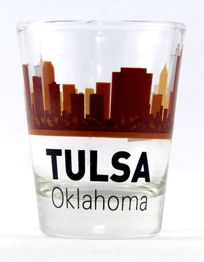 Tulsa Oklahoma Sunset Skyline Shot Glass