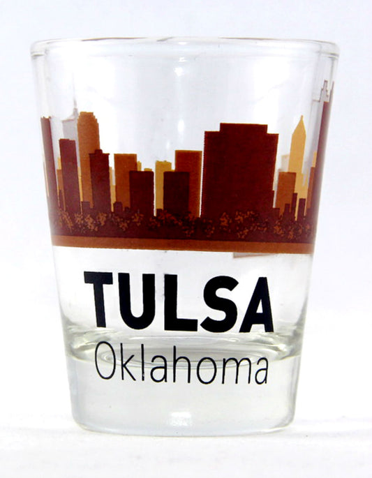 Tulsa Oklahoma Sunset Skyline Shot Glass
