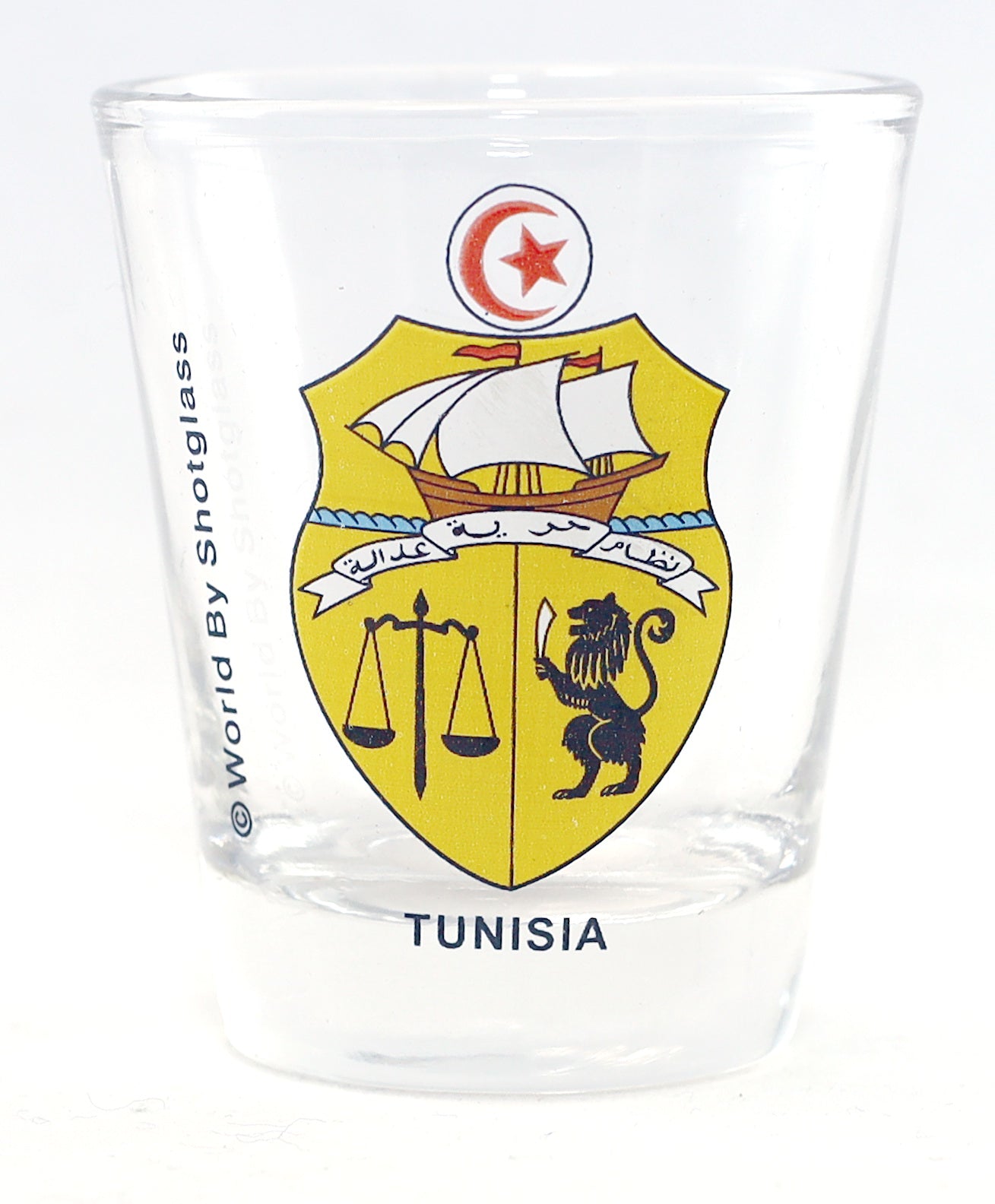 Tunisia Coat Of Arms Shot Glass