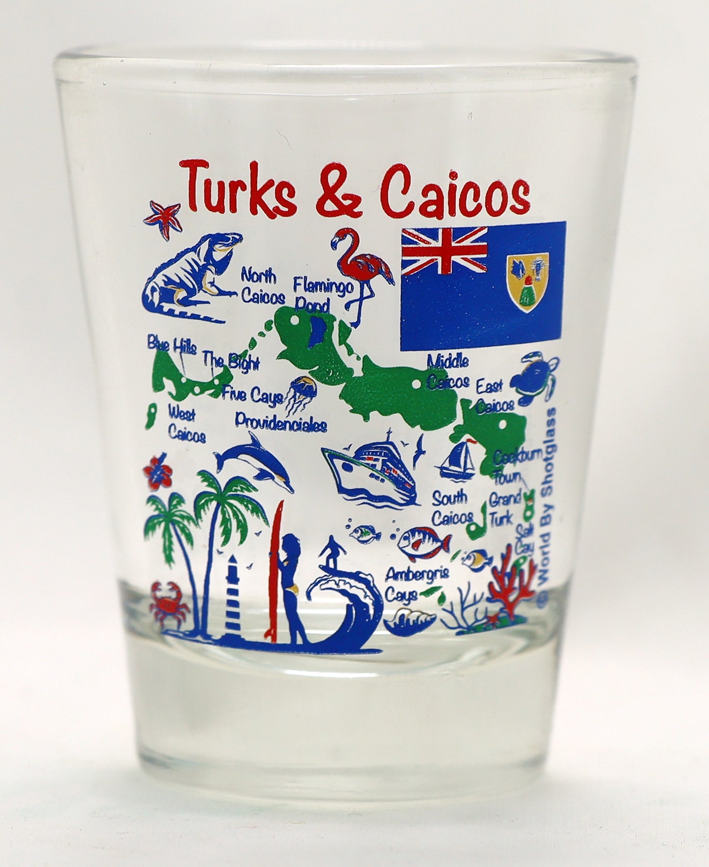 Turks & Caicos Caribbean Boxed Shot Glass Set (Set of 2)