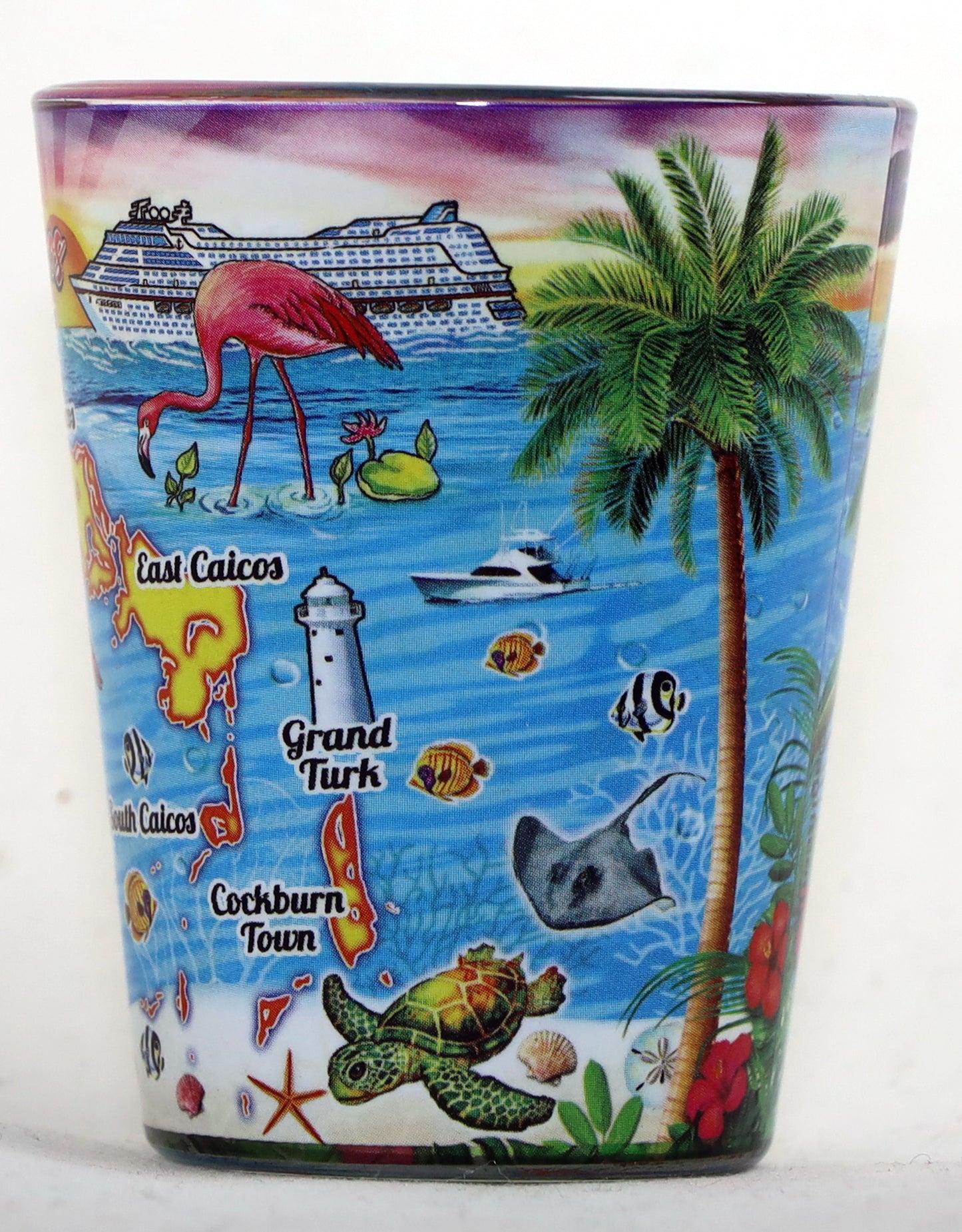 Turks & Caicos Map In-and-Out Shot Glass