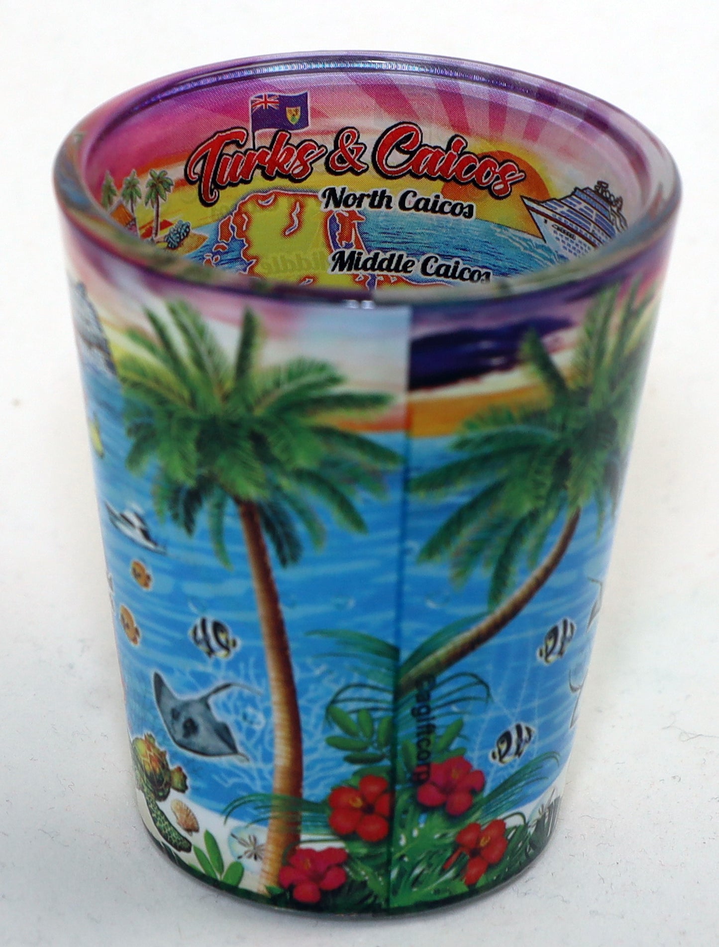 Turks & Caicos Map In-and-Out Shot Glass