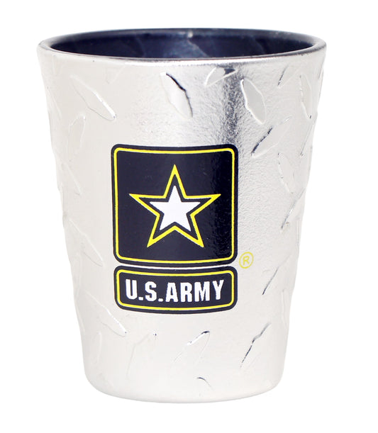 US Army Diamond Plated Shot Glass