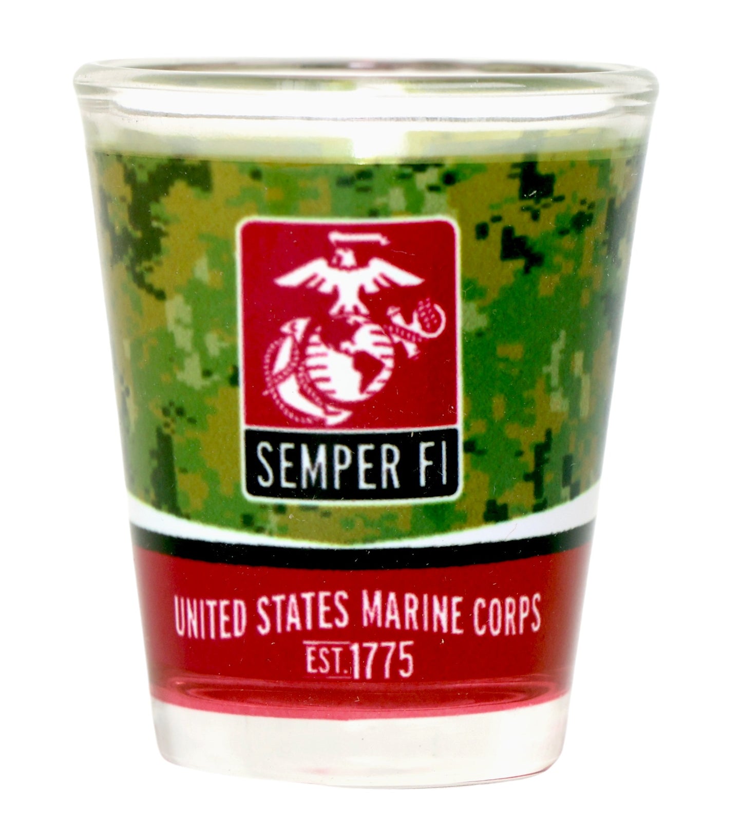 US Marine Corps Camo Shot Glass