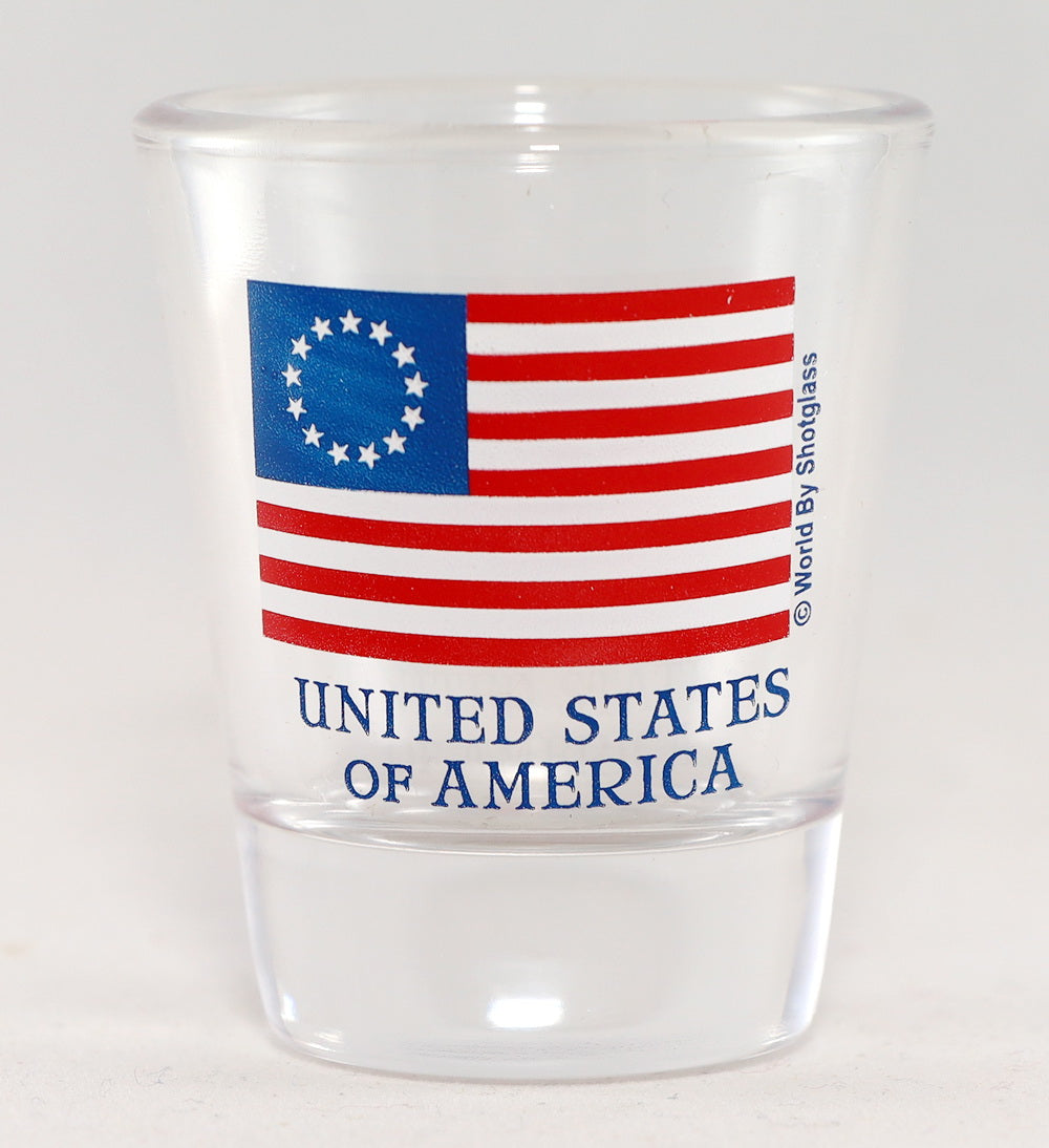 Betsy Ross United States Of America USA Flag Shot Glass