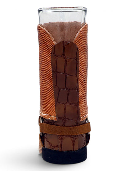 USA Flag Leather Boot Shooter Shot Glass 5.5" x 4" x 2"