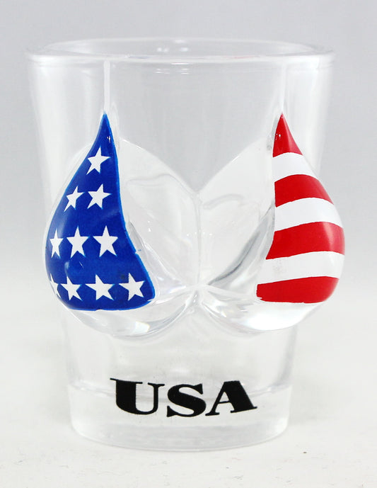 USA Flag Bikini Bust 3D Shot Glass