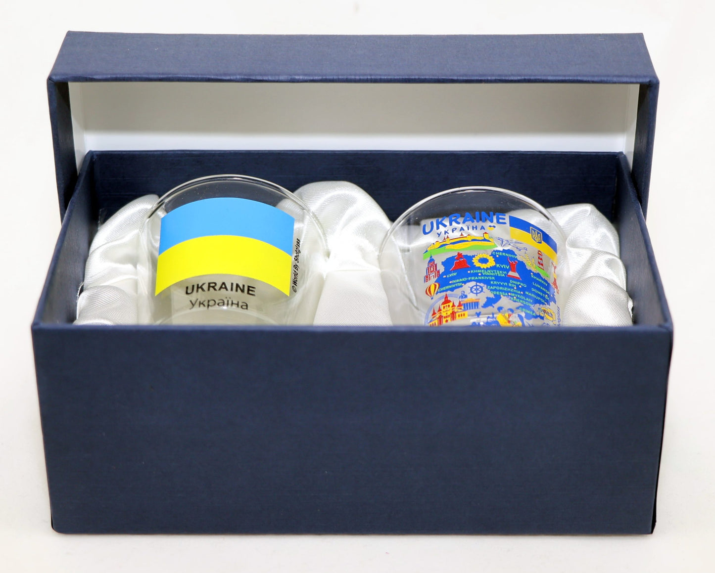 Ukraine Souvenir Boxed Shot Glass Set (Set of 2)