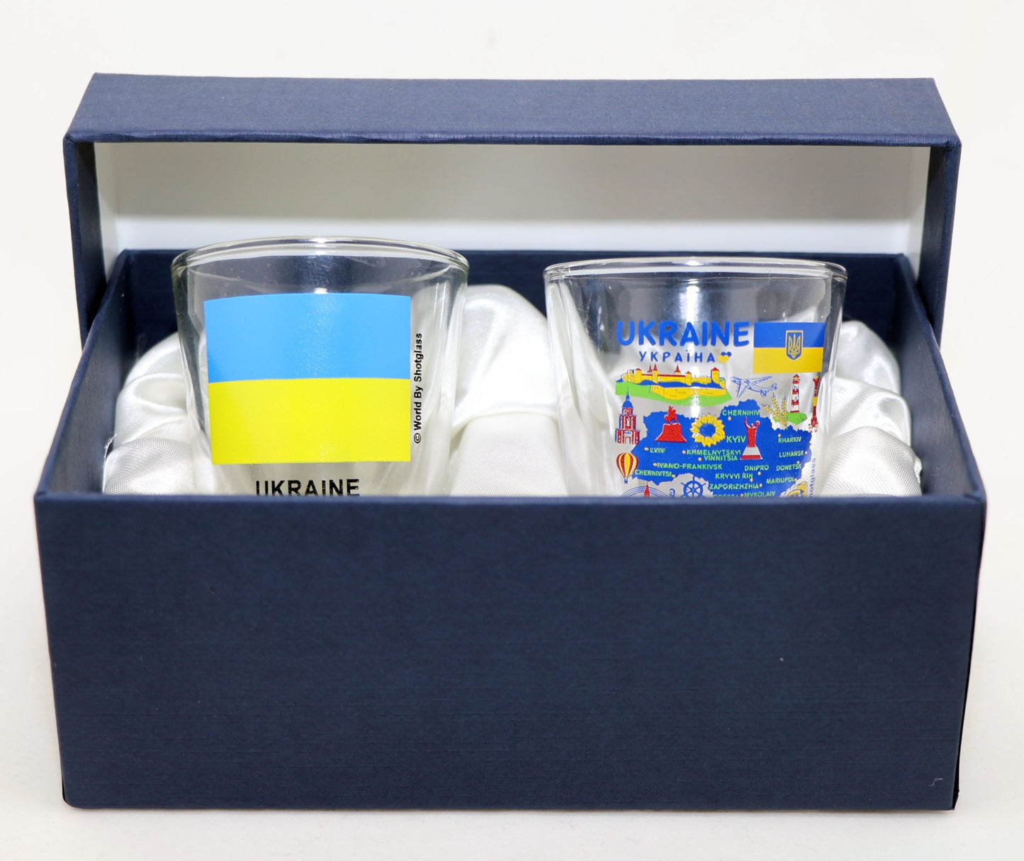 Ukraine Souvenir Boxed Shot Glass Set (Set of 2)