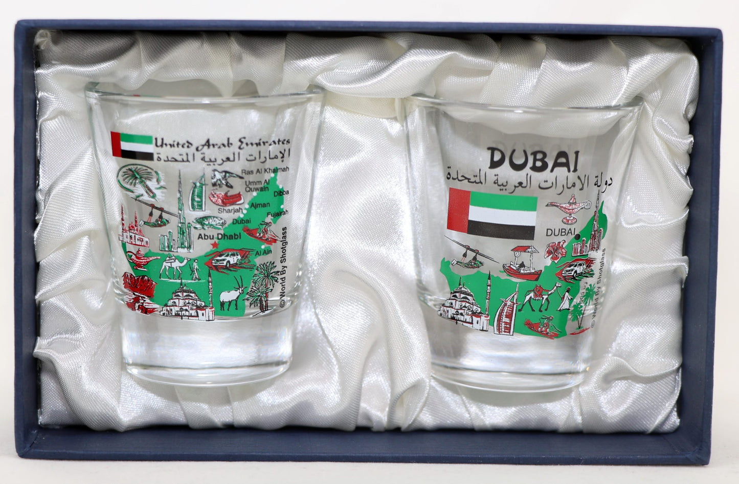 United Arab Emirates Dubai Souvenir Boxed Shot Glass Set (Set of 2)