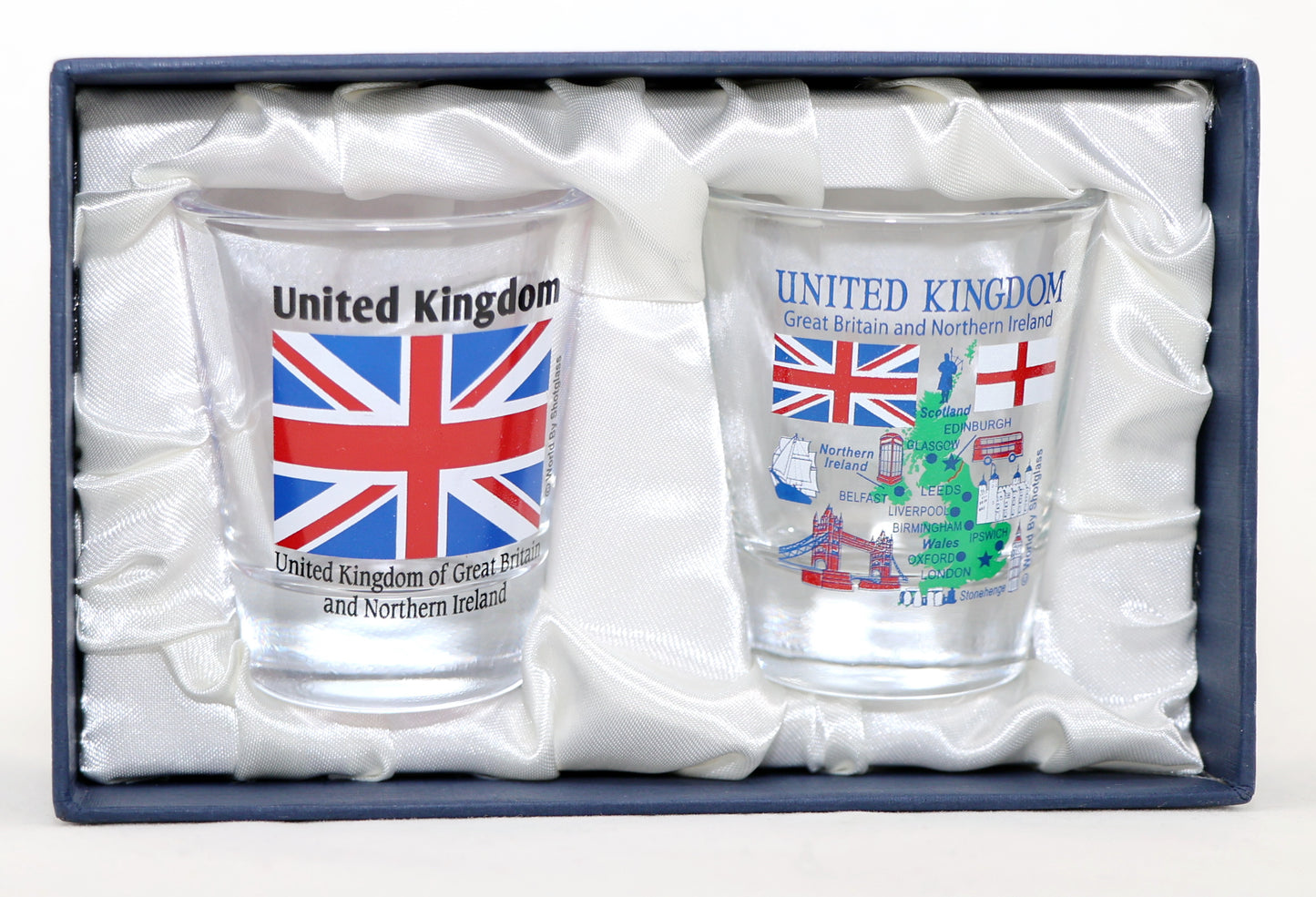 United Kingdom (England) Souvenir Boxed Shot Glass Set (Set of 2)