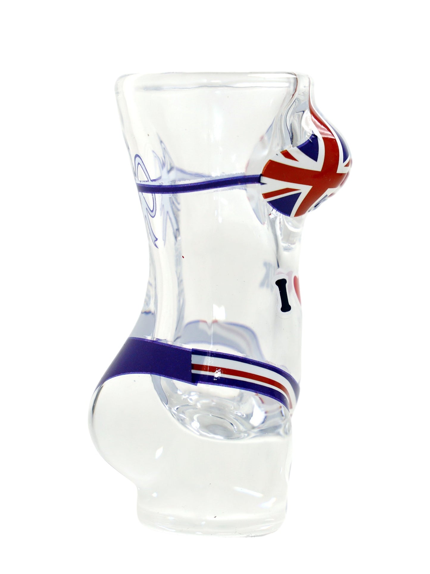 United Kingdom (UK) Flag Full Body Bikini 3D Shot Glass