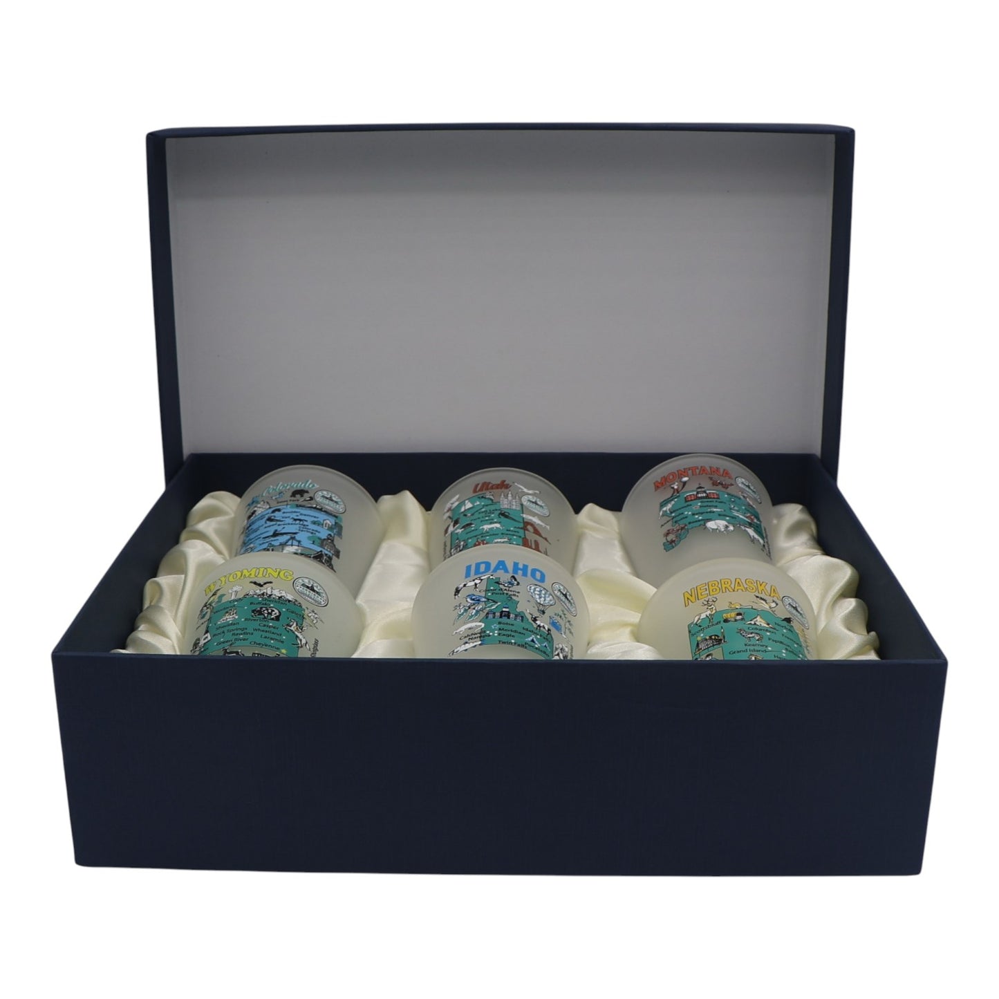 United States USA Mountain West States Souvenir Boxed Shot Glass Set (Set of 6)