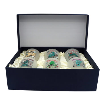 United States USA New England States Souvenir Boxed Shot Glass Set (Set of 6)