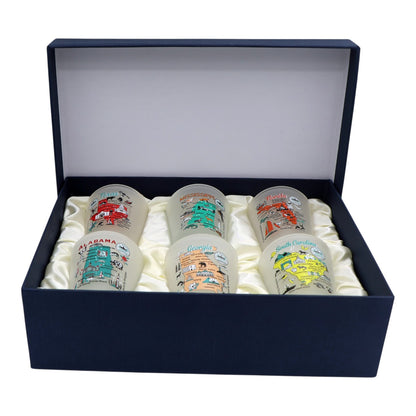 United States USA Southeastern States Souvenir Boxed Shot Glass Set (Set of 6)