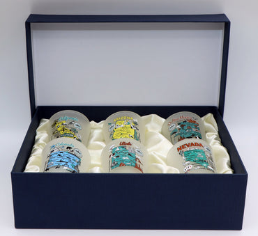 United States USA Southwestern States Souvenir Boxed Shot Glass Set (Set of 6)