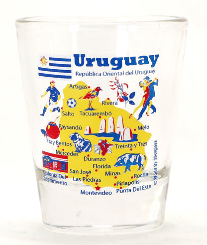 Uruguay Souvenir Boxed Shot Glass Set (Set of 2)