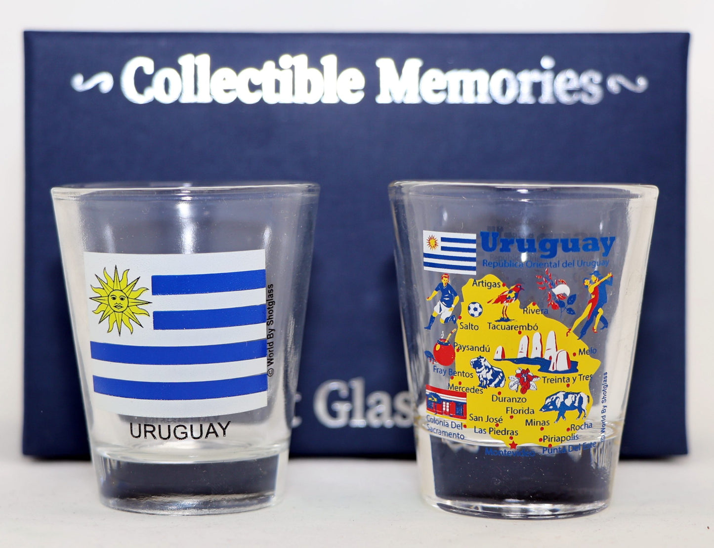 Uruguay Souvenir Boxed Shot Glass Set (Set of 2)